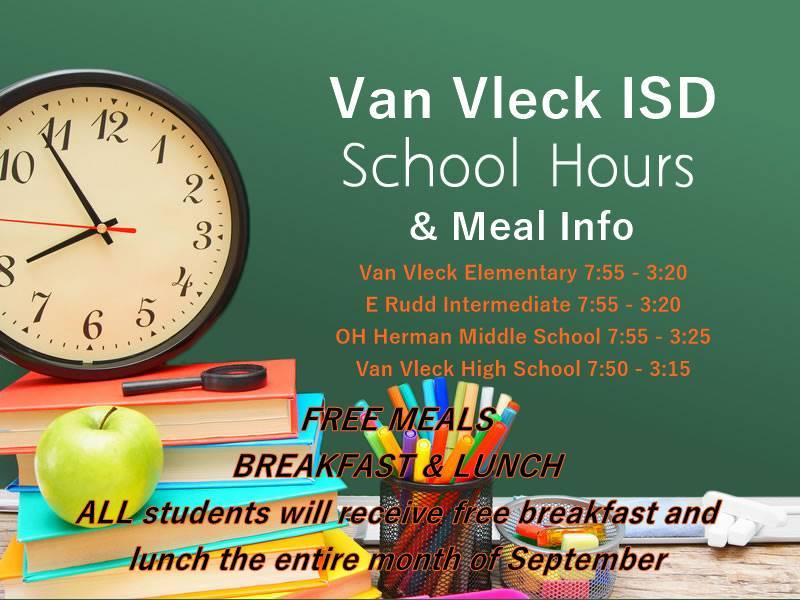 School Hours & Meal Info