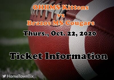 MIDDLE SCHOOL FOOTBALL TICKET INFORMATION FOR BRAZOS MS GAMES