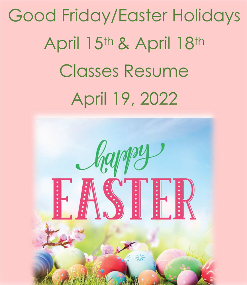 Good Friday/Easter Holidays