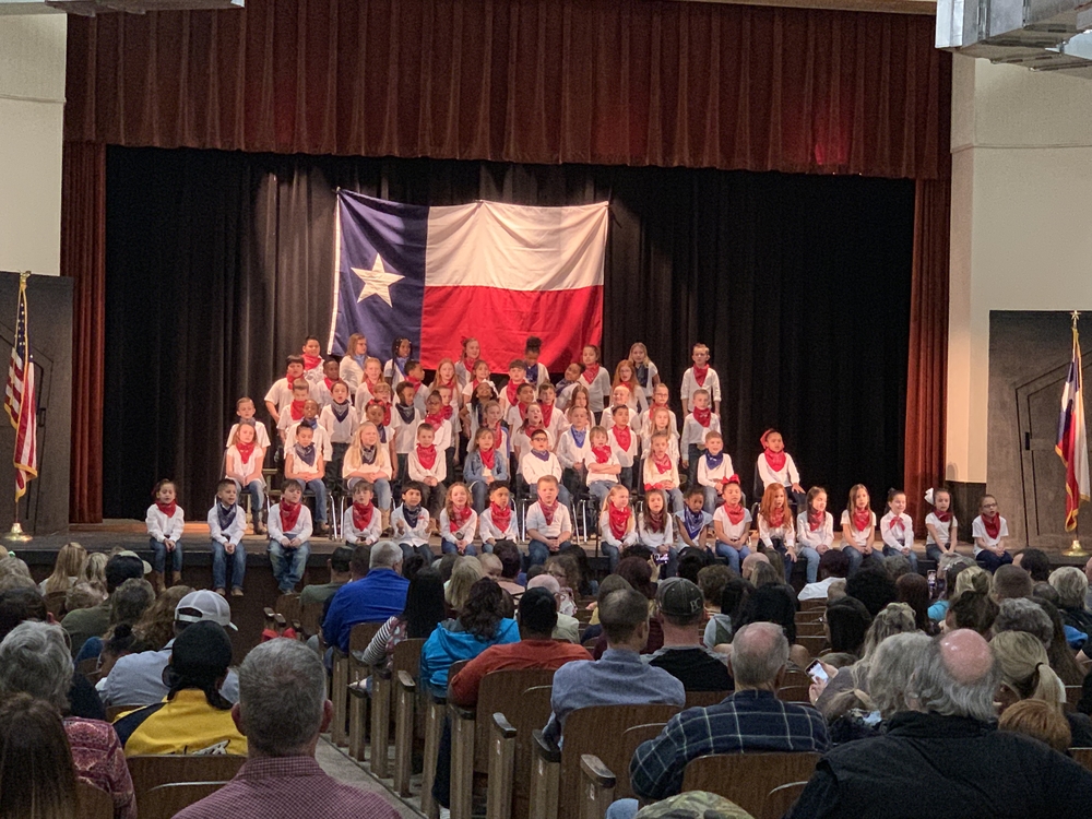 Van Vleck Elementary 2nd Grade did a great job this evening at their Texas Choir Program!