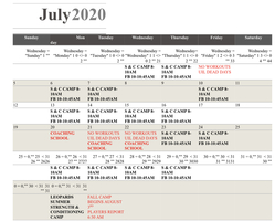 July Workout Schedule