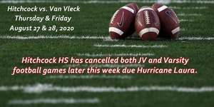 Hitchcock Football Games Cancelled